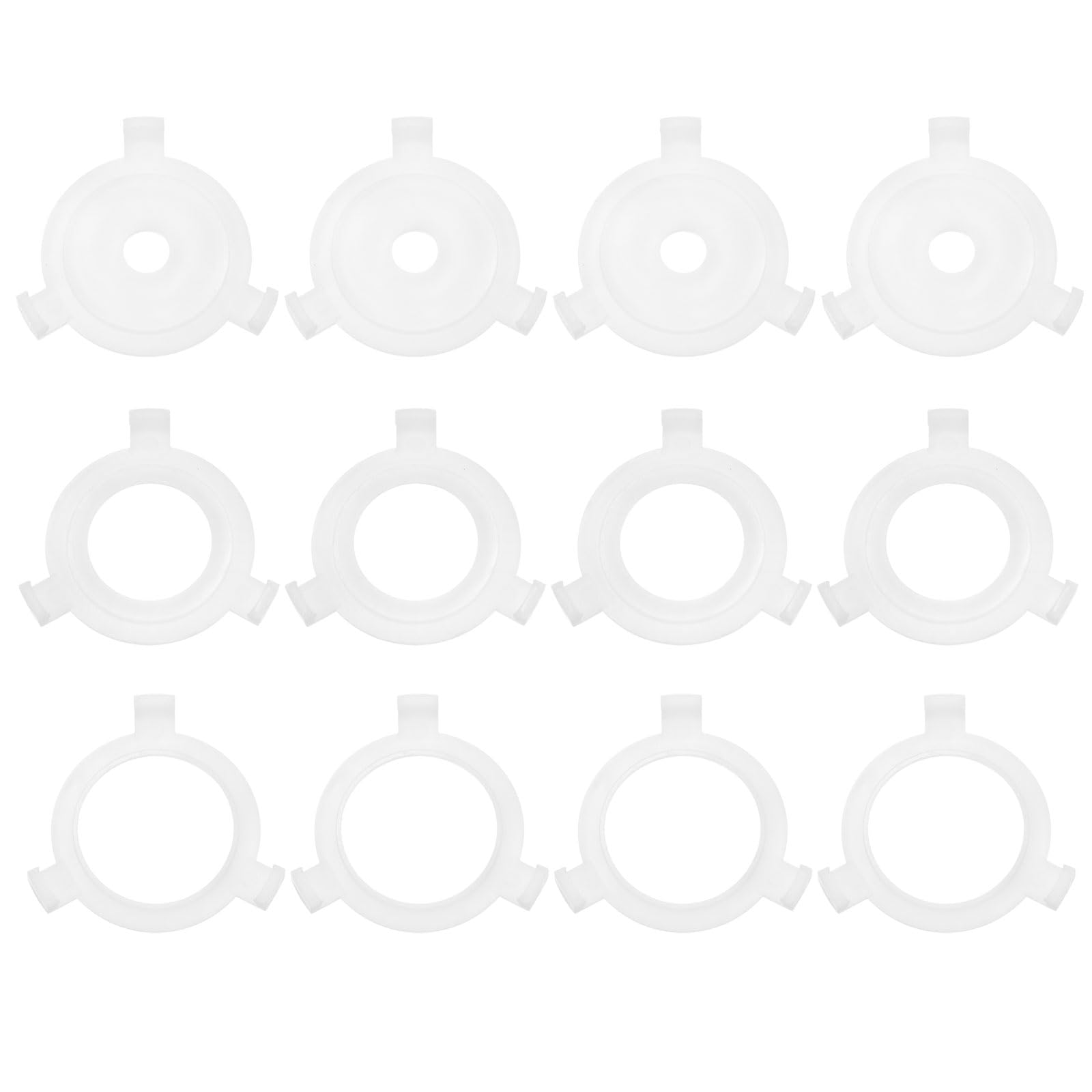PATIKIL 12Pcs Lamp Shade Adapter Ring, E27 to 10mm(3/8")/E14/E26 Spider Fitter Lampshade Reducer Ring Plastic Lampshade Adapter Converter Washer for Table Pendant Floor Light Fixture,White