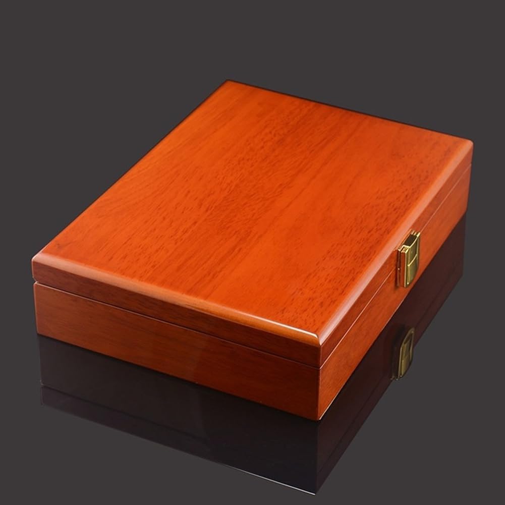 Scatola per Gemelli in Vetro da Uomo, Scatola per Esposizione della Collezione in Legno Dipinto, capacità di stoccaggio di 20-30 Paia, portagioie per Anelli