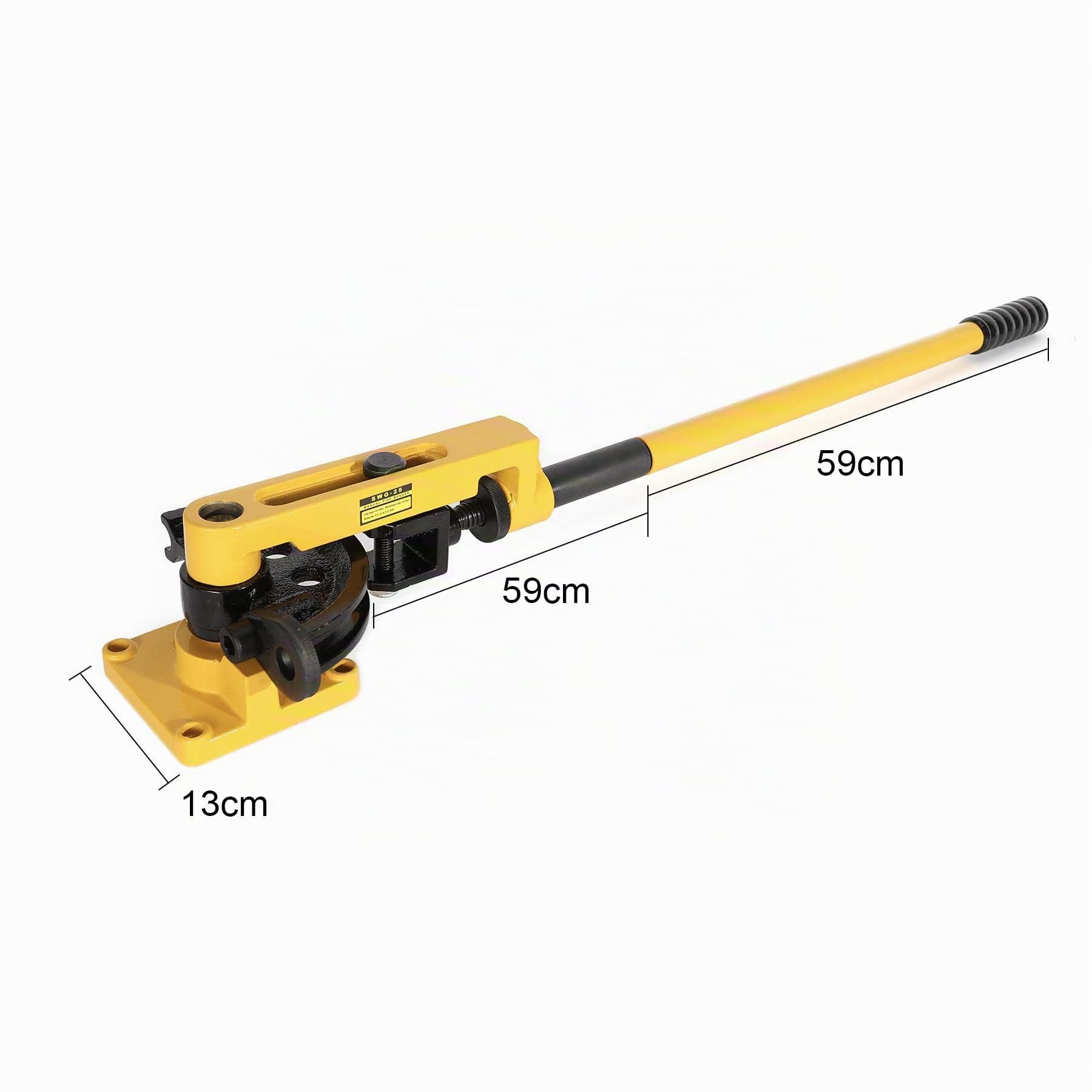 ZELCAN Rohrbieger Rohrbiegegerät 10-25mm Rohrbiegemaschine Handrohrbieger 3/8"-1" Rohr Rohrbieger mit 7 Matrizen Zum Biegen Rohrbiegewerkzeug für Rohrbiegung Rohre(Gelb)