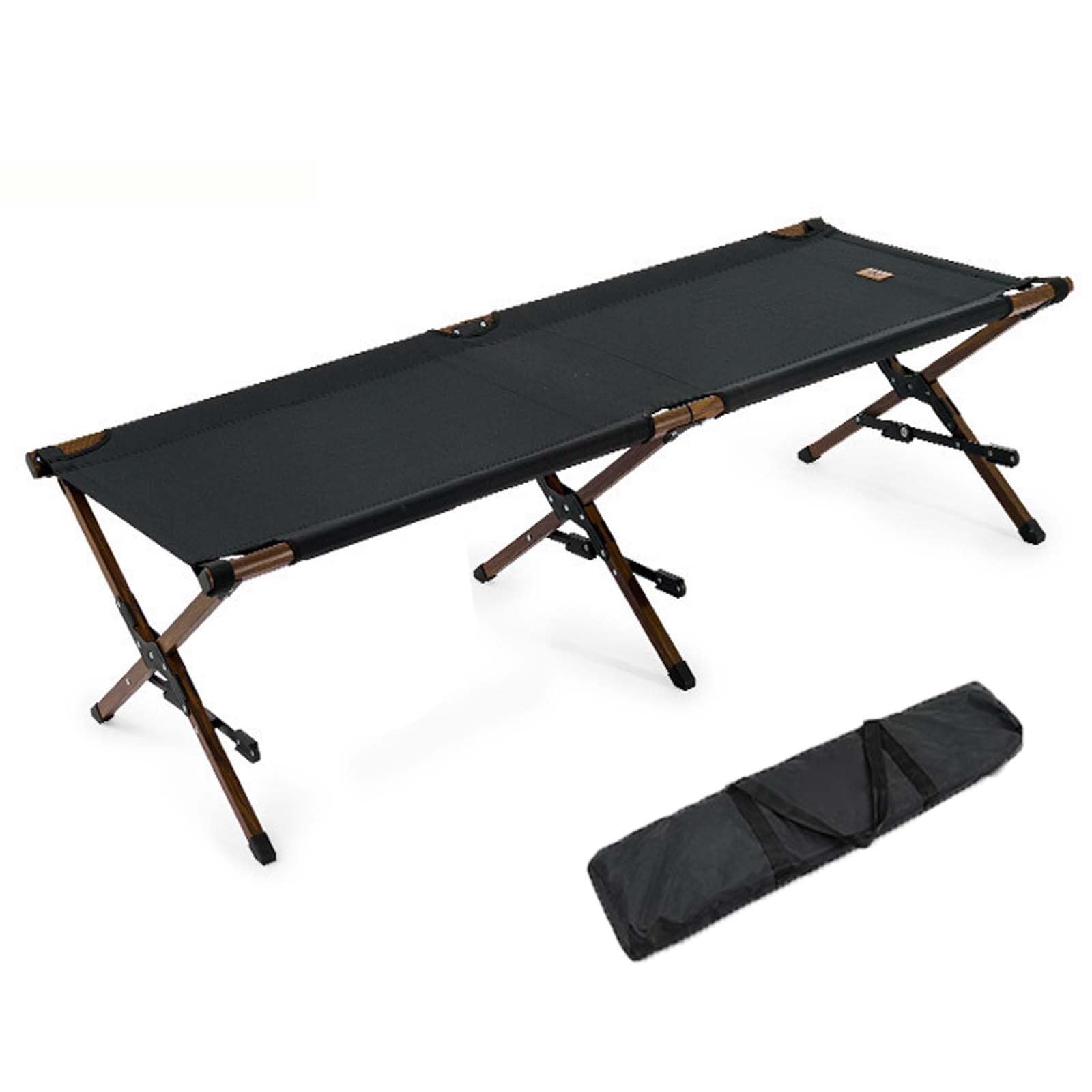 Lit de tente portable et pliable en bois pour vos nuits nature