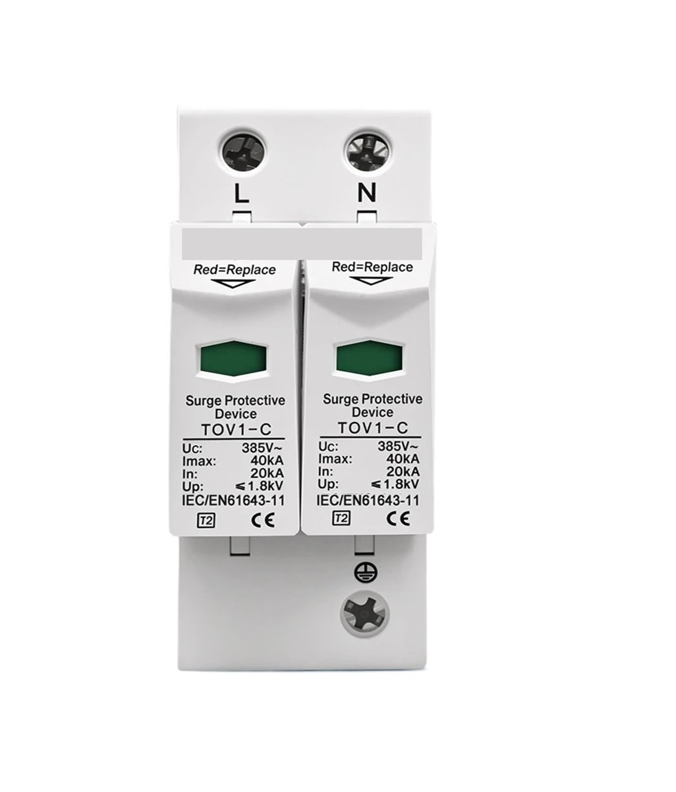 Domowe urządzenie przeciwprzepięciowe AC 2P, niskonapięciowe urządzenie chroniące przed przepięciem 10-20kA 20-40kA 30-60kA 275V 385V 420V