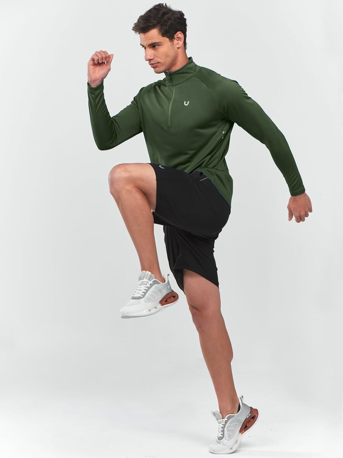 NORTHYARD Quarter Zip Pullover Men Running Shirt Long Sleeve Moisture Wicking Quick Dry Athletic Workout Shirts - Image 6