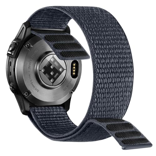 Correa de nylon con gancho y lazo compatible con Garmin 22mm