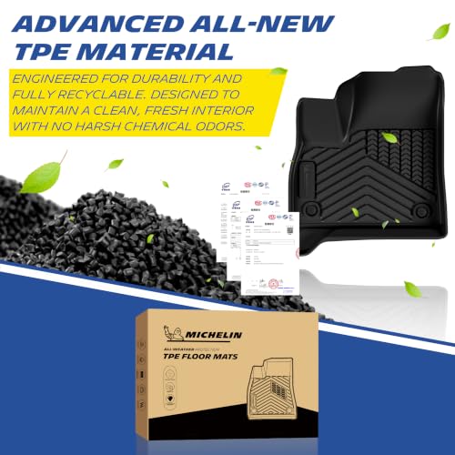 Image of Michelin Vehicle Mats for 2024-2026 Chevy Traverse 9 Piece | Fit for 2024-2026 Chevy Traverse /2024-2026 GMC Acadia /2025-2026 Buick Enclave 7-Seat, Not Fit 2024 Traverse Limited