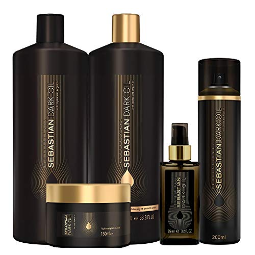 Descubra a Sofisticação do Óleo Capilar Sebastian Professional Dark Oil 5 Kit Shampoo Condicionador Másc E Cond Á Seco + Óleo Sebastian Pro...