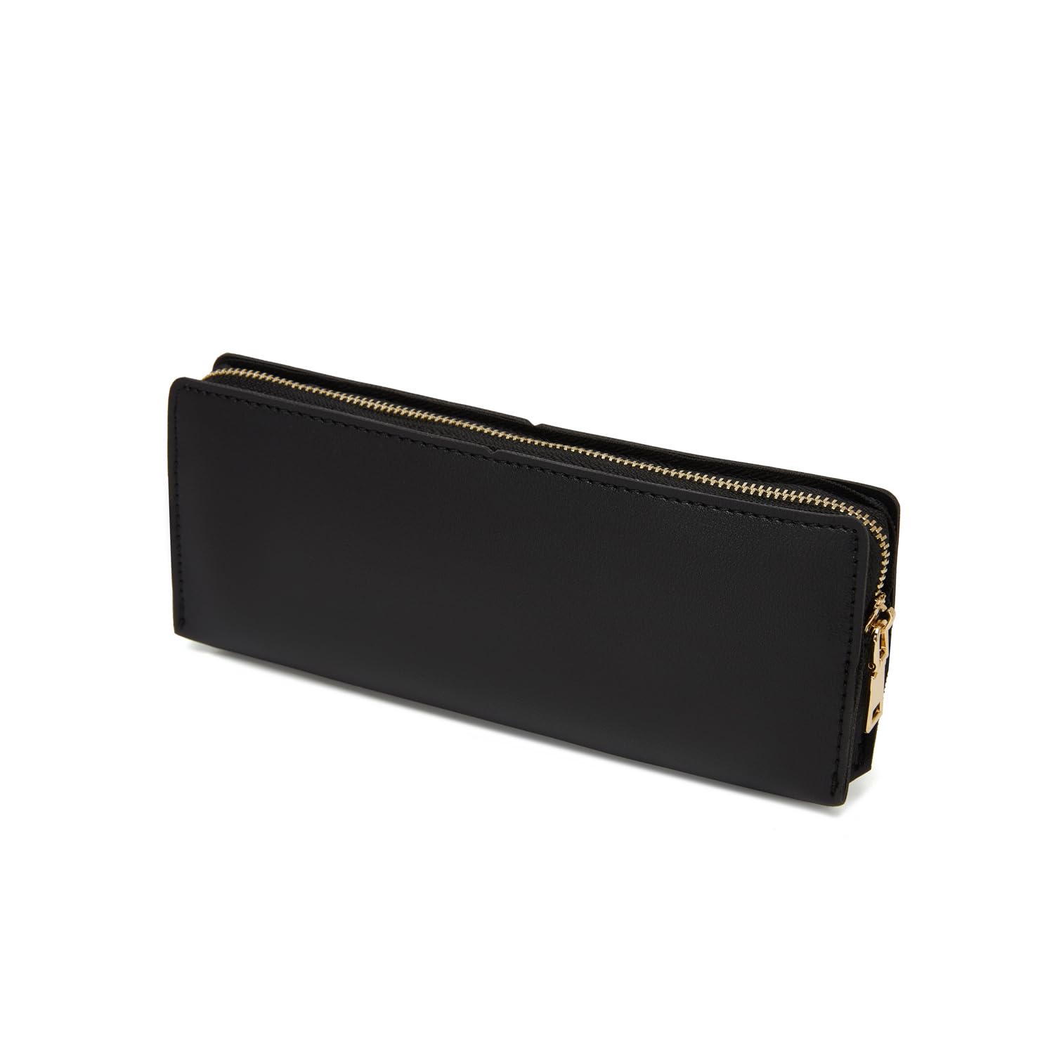 Pencil Case Lightweight and Durable Ideal Pencil Pouch (Black,Faux leather)
