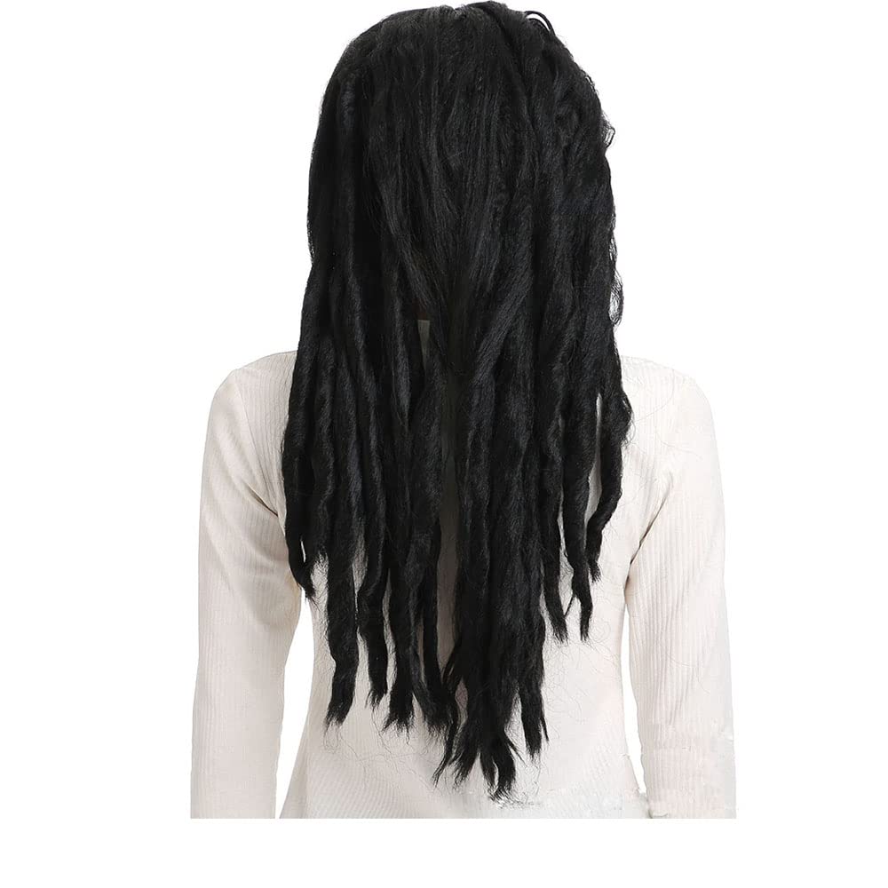 Moyeecoo Dreadlock Wig Dreads Wigs Reggae Wig Cosplay Wigs for Halloween Costume (Black)