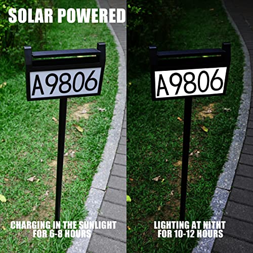 Soportpara Solar House Number Sign For Outside, Waterproof Solar Address Sign For Yard, Solar Address Number Sign For House, Solar Address Light Sign With 350° Adjustable Solar Panel, 3 Lighting Modes #TOP3
