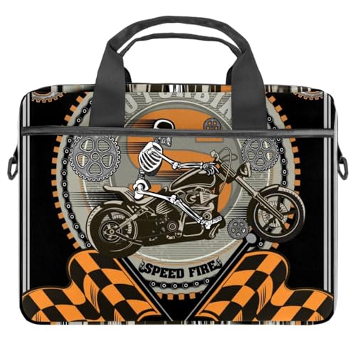 Sacoche ordinateur squelette moto 13-14.5" idéal pour vos trajets