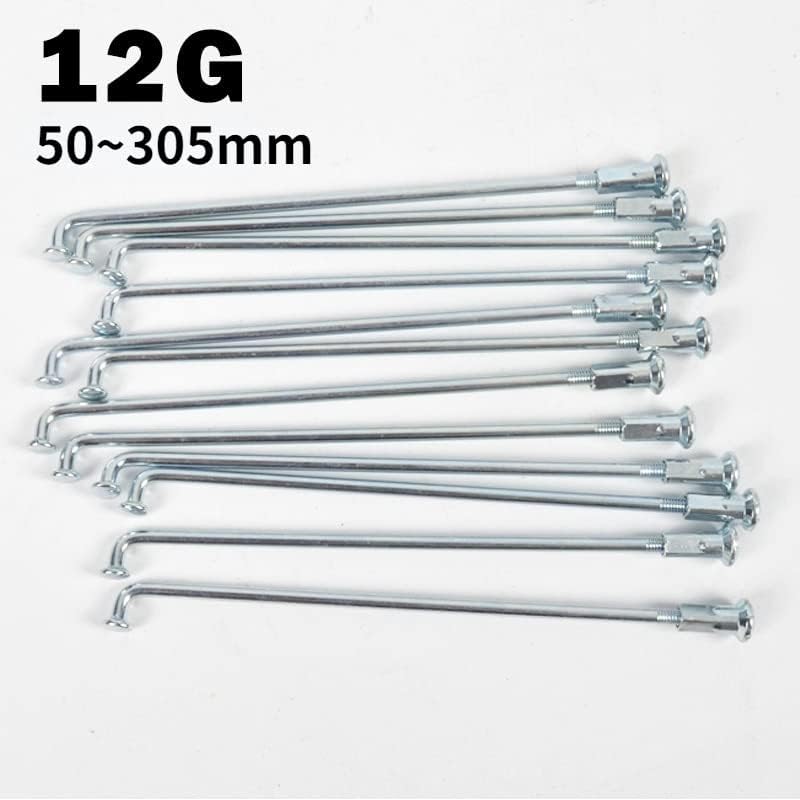 10pcs Sliver Bicycle Spoke Electric Road Bike Spokes Diameter 2.5mm Length 45-305mm with Nipples Cycle Wheel Parts Accessories(36 pcs)