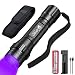 Produktbild UltraFire UV Taschenlampe 395-405nm Schwarzlicht Zoombare Ultraviolett LED Taschenlampe mit Holster, 3,7V 2600mAh Wiederaufladbare Batterie und Ladegerät, WF-508UV