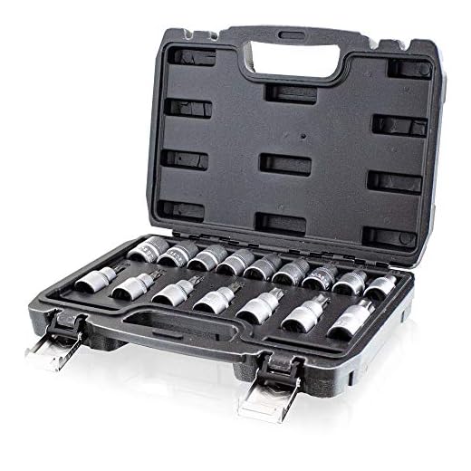 Nussatz 16 Teilig Torx Inbus Vielzahn Innen-Imbus Bit Stecknüsse Werkzeug Set