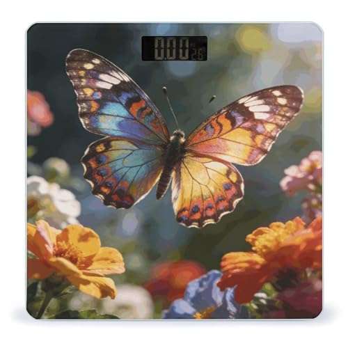 Báscula digital de baño con plataforma de vidrio templado miniatura 1