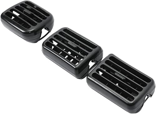 Miniatura 3 de Se adapta a 3 piezas de aire acondicionado y aire acondicionado con bisel de ventilación negro compatible con Dodge 1998 1999 2000 2001 2002 Ram