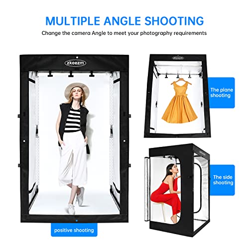 Professional Photography Studio LED Dimmable Large Shooting Tent 47x39x78 ZKEEZM Large Lightbox Photo Video Continuous Lighting Cube Shooting Tent Kit Soft Box with 3Colours Backdrops and Carrying Bag