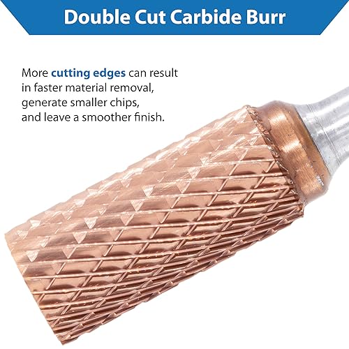 TJR® Carbide Burr with Coating Ultra Co, 6mm (Metric) Diameter with 3mm Metric Shank (Special with chip Breaker) (ZYA - Cylindrical) - Image 3