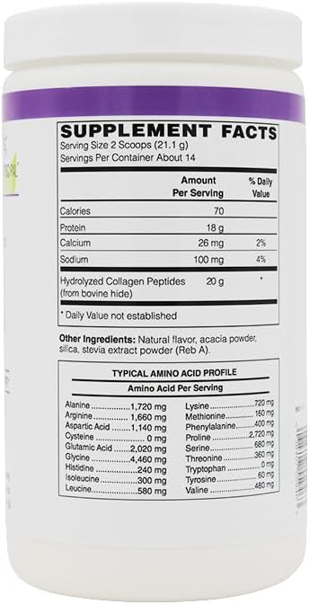 Miniatura 3 de BariatricPal - Polvo de péptidos de colágeno (hidrolizado tipo 1 y 3, alimentado con hierba) para piel, cabello, uñas y articulaciones