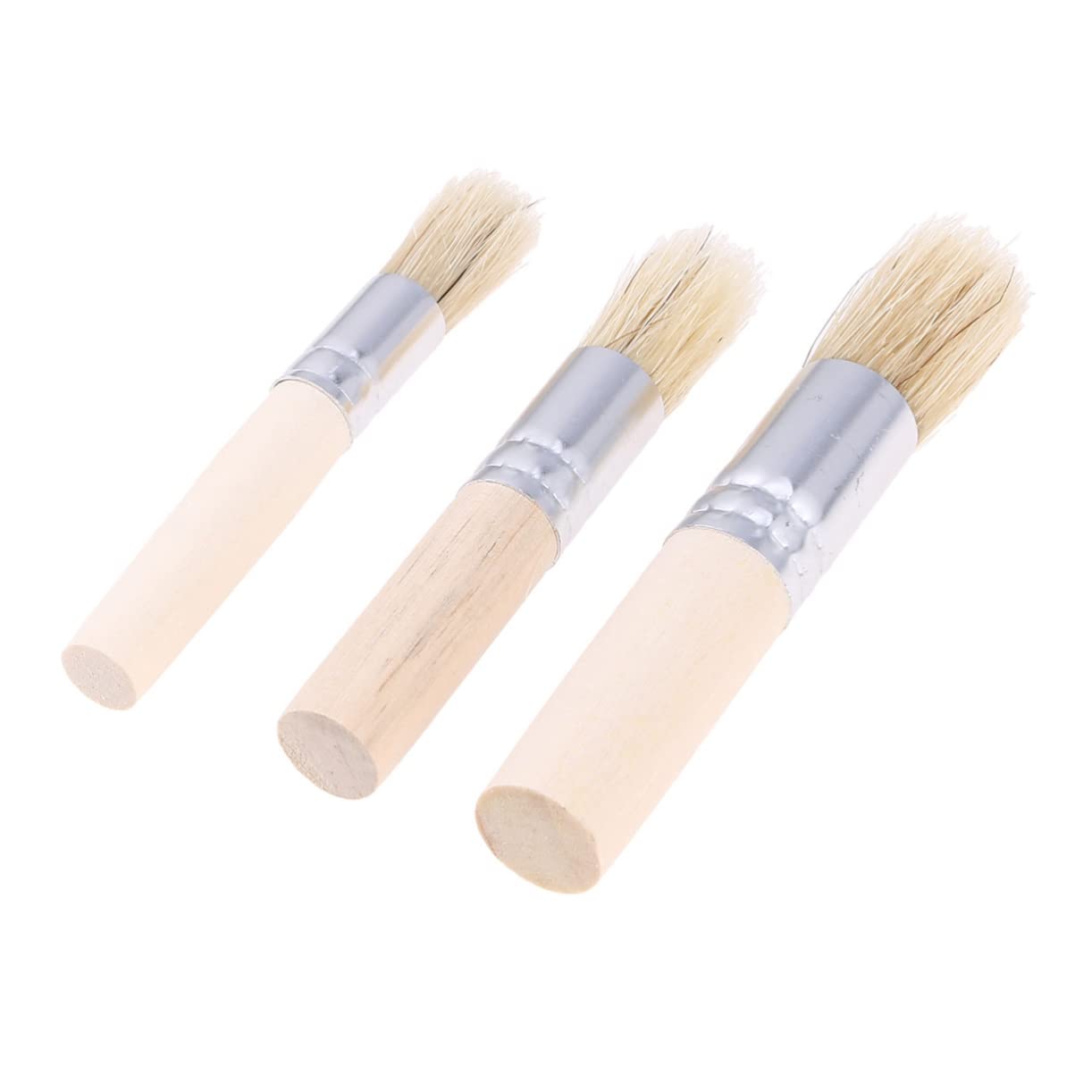 LIFKOME DIY Art Crafts Painting Tools 3 Pcs Stencil Brush Set Oil Watercolor Painting Supplies Comfortable Handle