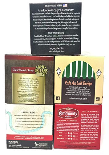 New Orleans Coffee & Chicory Sampler Single Serve Cups Variety Box (60 Count) - Thumbnail 6