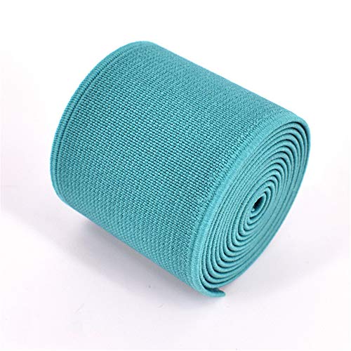 1 Roll Flat Elastic Cord 1.5-Inch Wide by 3-Yard Double-Side Twill Elastic Band(#17 Blue-Green)