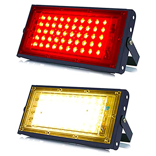 Image of MLD 10w Led Flood Lights IP66 Waterproof Indoor Outdoor Led Brick Focus Street Light Multi color Combo Set | Red, Yellow| Pack of 2