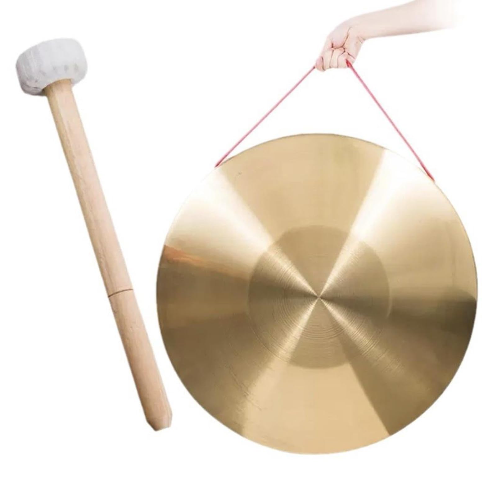 Gong Tam Tam de 50 cm, gong Chau tradicional y auténtico, instrumento de percusión tradicional chino de cobre decorativo for el hogar y la oficina
