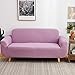 Sofa-Schutzbezug für 1/2/3/4-Sitzer, modern, einfarbig, Stretch, Couch-Schonbezug, Maissamt, staubdicht, modisch, geeignet für alle Jahreszeiten, lila, 4-Sitzer (lila 3-Sitzer)