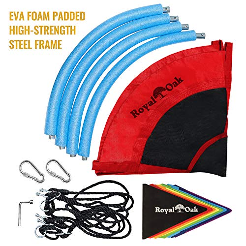 image for Royal Oak Saucer Tree Swing,Giant 40 Inches with Carabiners and Flags,
