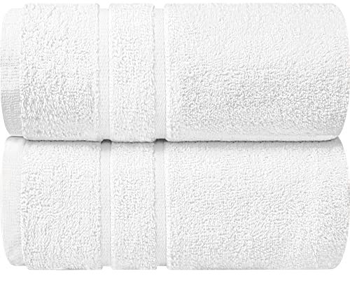 Westlane Linens Badetücher, farbecht, 2 Stück, hochwertige Baumwolle, Hotelhandtuch-Set, 70 x 140 cm, Ringring, 500 g/m², schnell trocknend, perfekt für den täglichen Gebrauch Cover