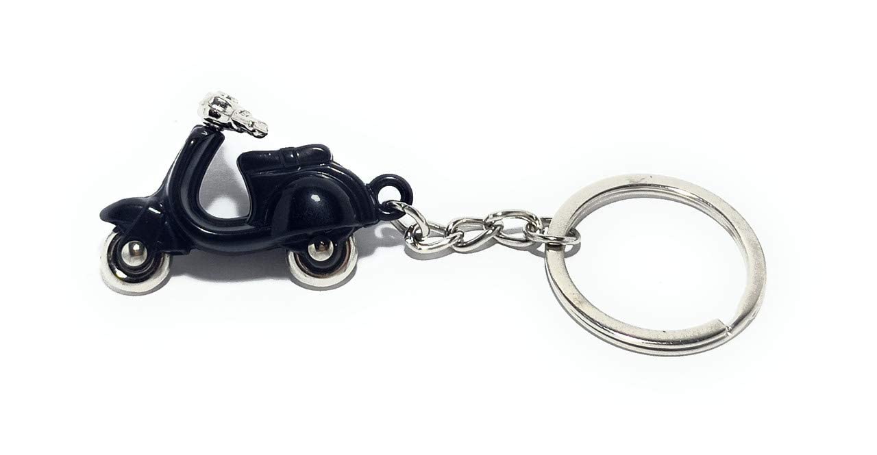 Auspice Stylish Scooty Activa Metal Keychain and Keyring (Black)
