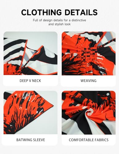 Image of Bsubseach Kaftan Dresses for Women Floral Print Plus Size Beach Cover Up