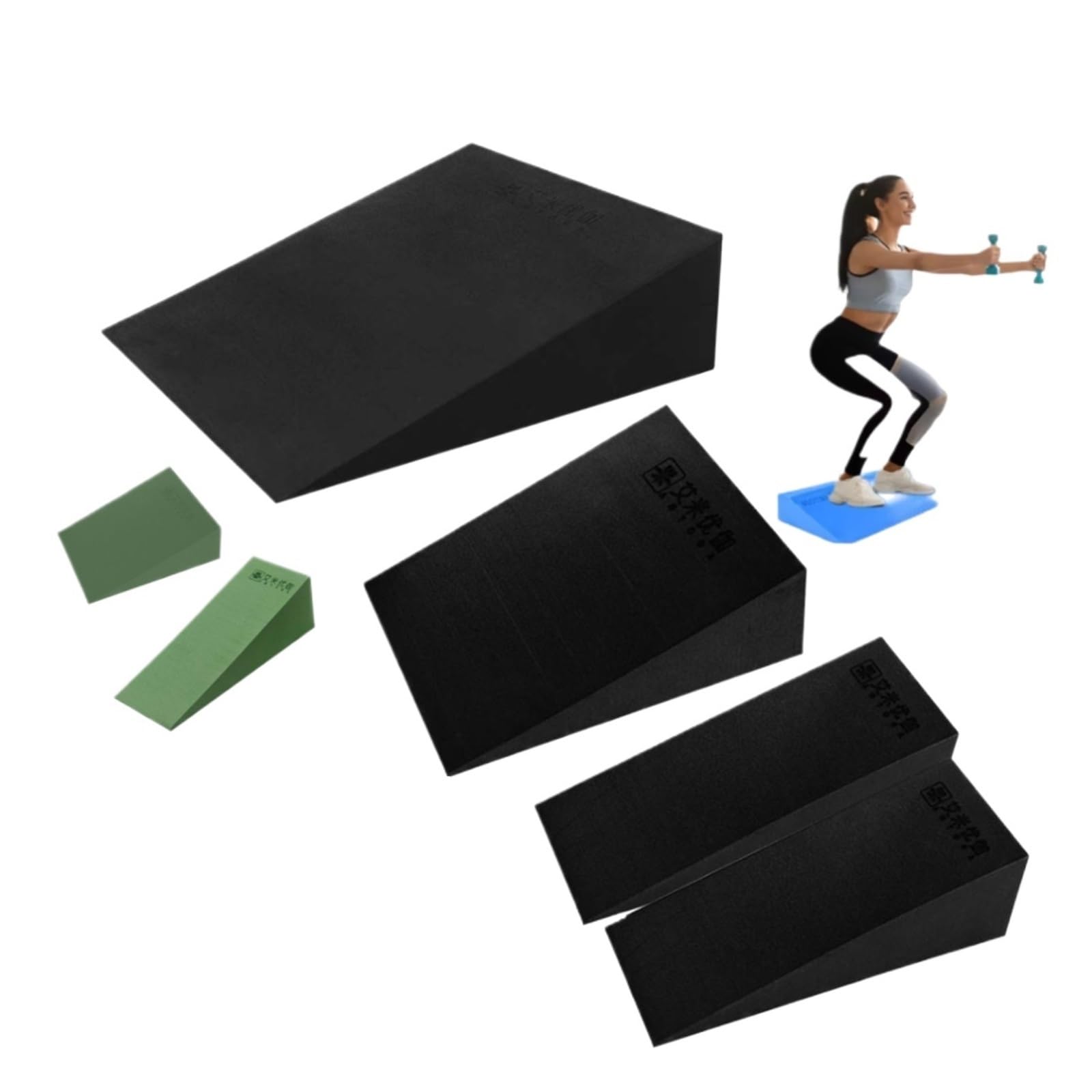 Bloque Yoga 1/2 Bloques De Cuña for Yoga. | Tablas inclinadas elásticas de espuma EVA, bloque de ejercicio, sentadillas Pilates, accesorios de Fitness