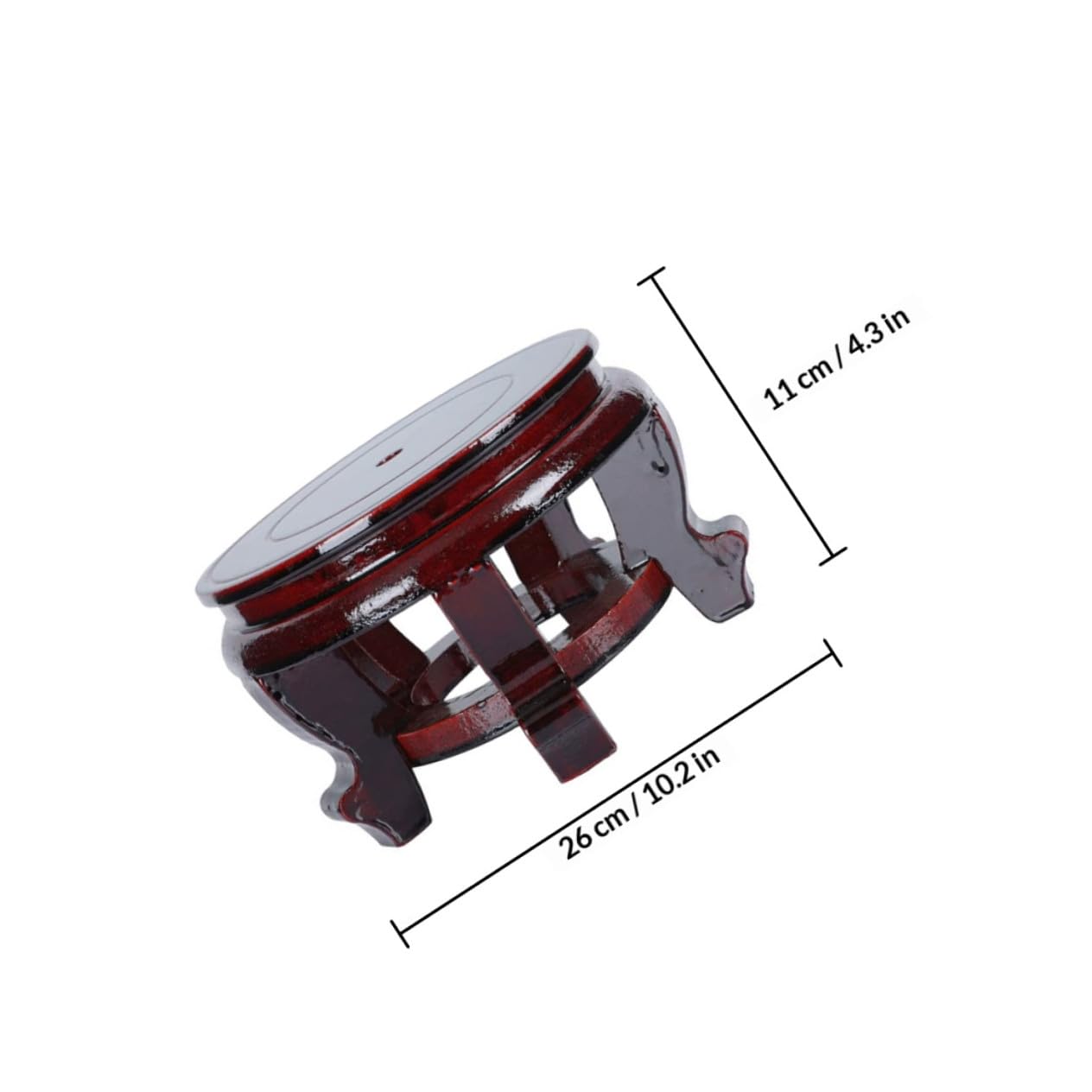 Levemolo Soporte de Madera Maciza para Plantas en Maceta 24 Cm Diámetro X 12 Cm Alto, Base Redonda Resistente para Maceteros, Jarrones y Figuras Decorativas, Elevador Estable para Interior