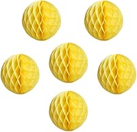 Vista 1 de ZGjoy 6 bolas de papel de panal de papel, bolas de flores de papel de seda, decoración de fiesta, pompones, decoración de flores, boda, cumpleaños