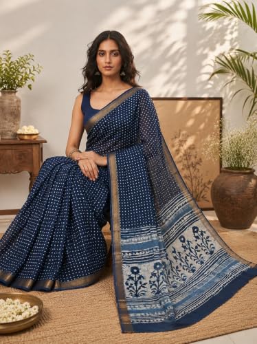 Generic maheshwari cotton silk saree – image 2