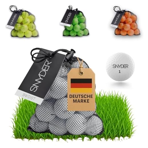 SNYDER - SNY DIST Premium Golfbälle | 20 Stück im Ballnetz | Ideal für: Maximale Ballgeschwindigkeit, Lange Schläge & gerade Flugbahnen | Golfball Farbe: White