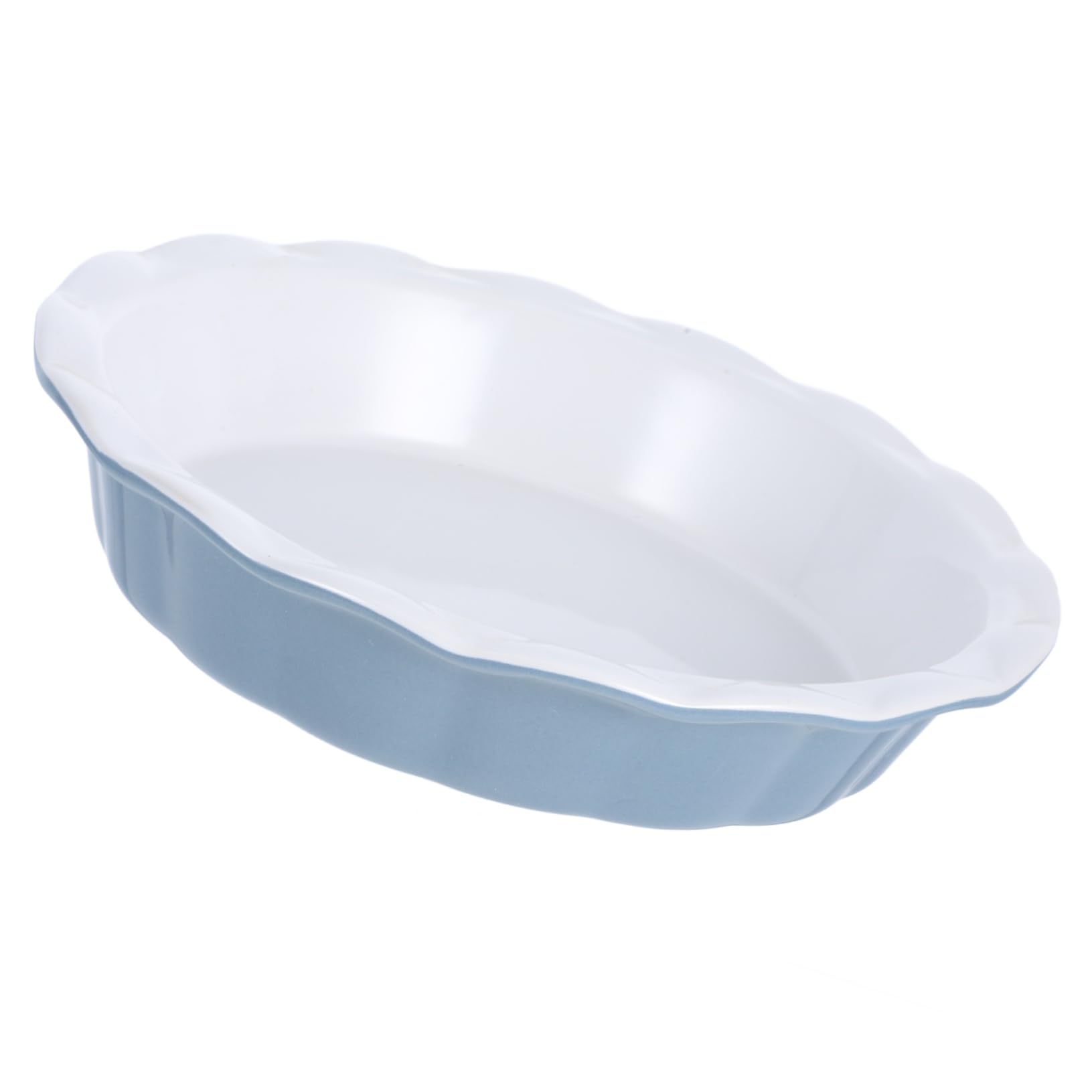 CIYODO Deep Ceramic Baking Dish Round Pie Plate Non-stick for Pies Quiche Tart Making Family Dinner Easy to Clean