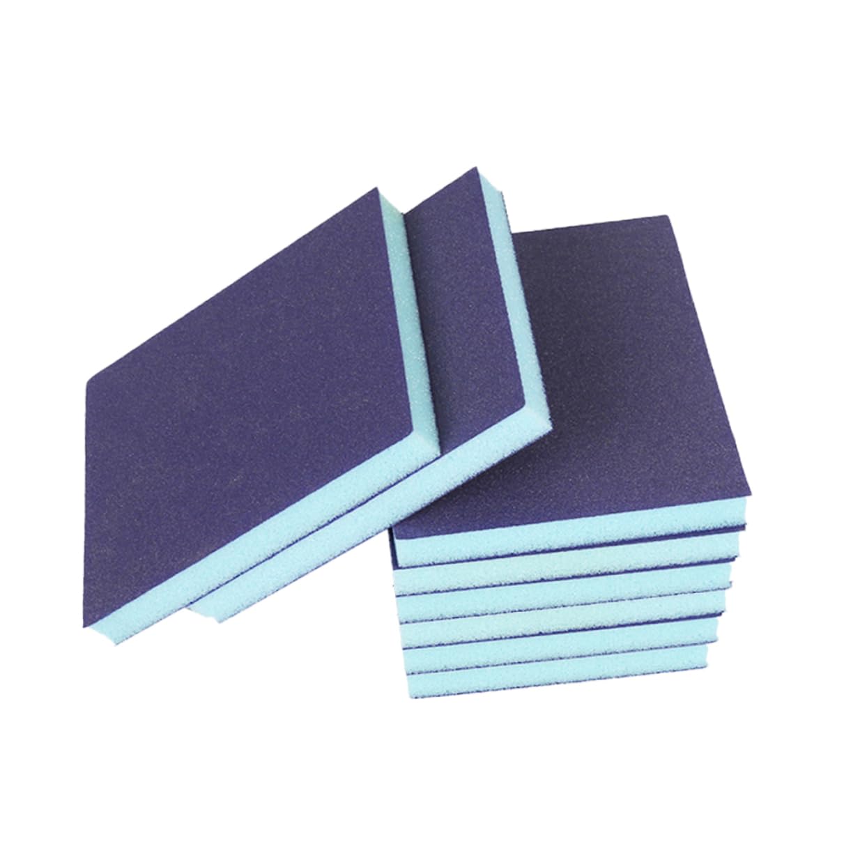 HOMSFOU 48 piezas Bloques de Esponja Abrasiva para Lijado Doble Cara Muebles Paredes y Limpieza de Cocina Flexible para Lijado Seco y Húmedo Uso Múltiple
