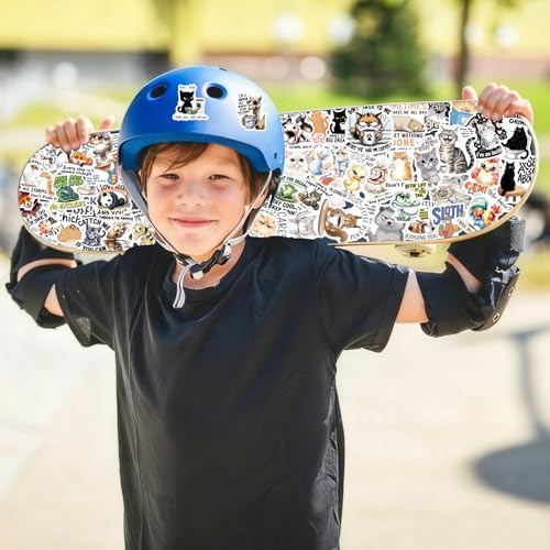 Image of Fun Animal Stickers with Witty Phrase 200 Pcs Playful Animals Sticker Pack, Waterproof Vinyl Stickers for Water Bottles Laptop Scrapbooking Journal Scooter Luggage Skateboard Tumbler Cup Notebook etc