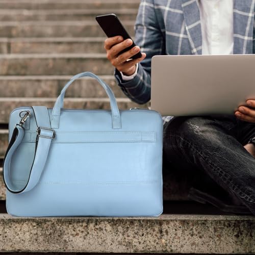 Image of Nautica Padded Laptop Sleeve Stylish Leatherette Bag | Waterproof Protective Cover with Handle & Detachable Sling Strap | Compact and Comfortable for Travelling | Suitable up to 15.6 Inch Laptop