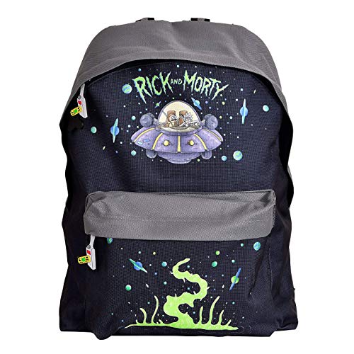 Rick and Morty Mochila con impresión de nave espacial púrpura  Bp537132Rmt  casual