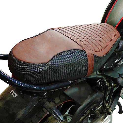 Image of TVS Seat Cover for Sweat Free Comfortable Riding| Nylon Thread Stitching for Strength| Bike Riding Accessories|Heat & UV Ray Protection|Enhanced Tear Resistance