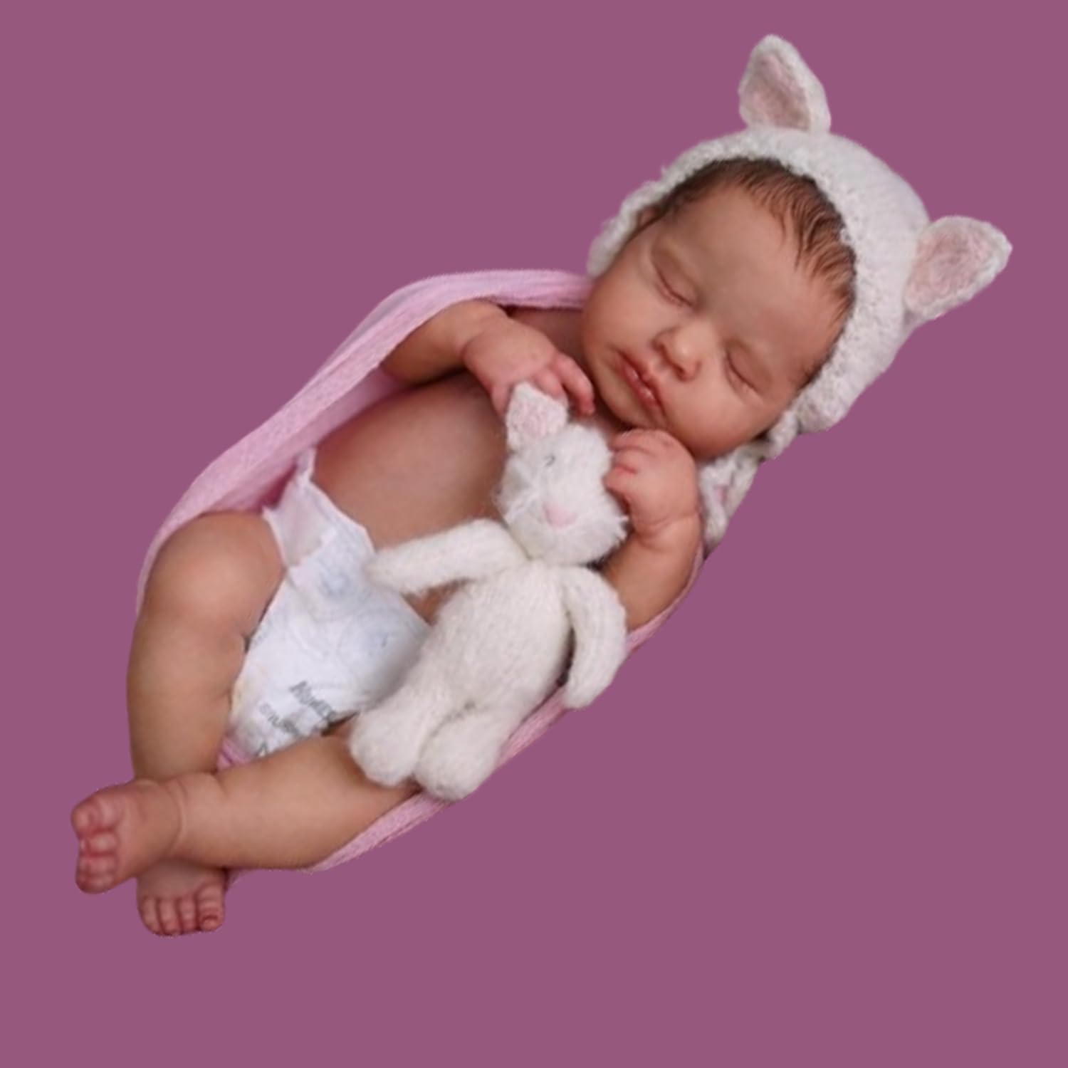 Anano Reborn Baby Dolls Silicone Full Body LouLou 20 Inch Realistic Newborn Baby Dolls That Look Real Skin Life Like Baby Doll Whole Soft Body Waterproof Baby Girl Doll Toy