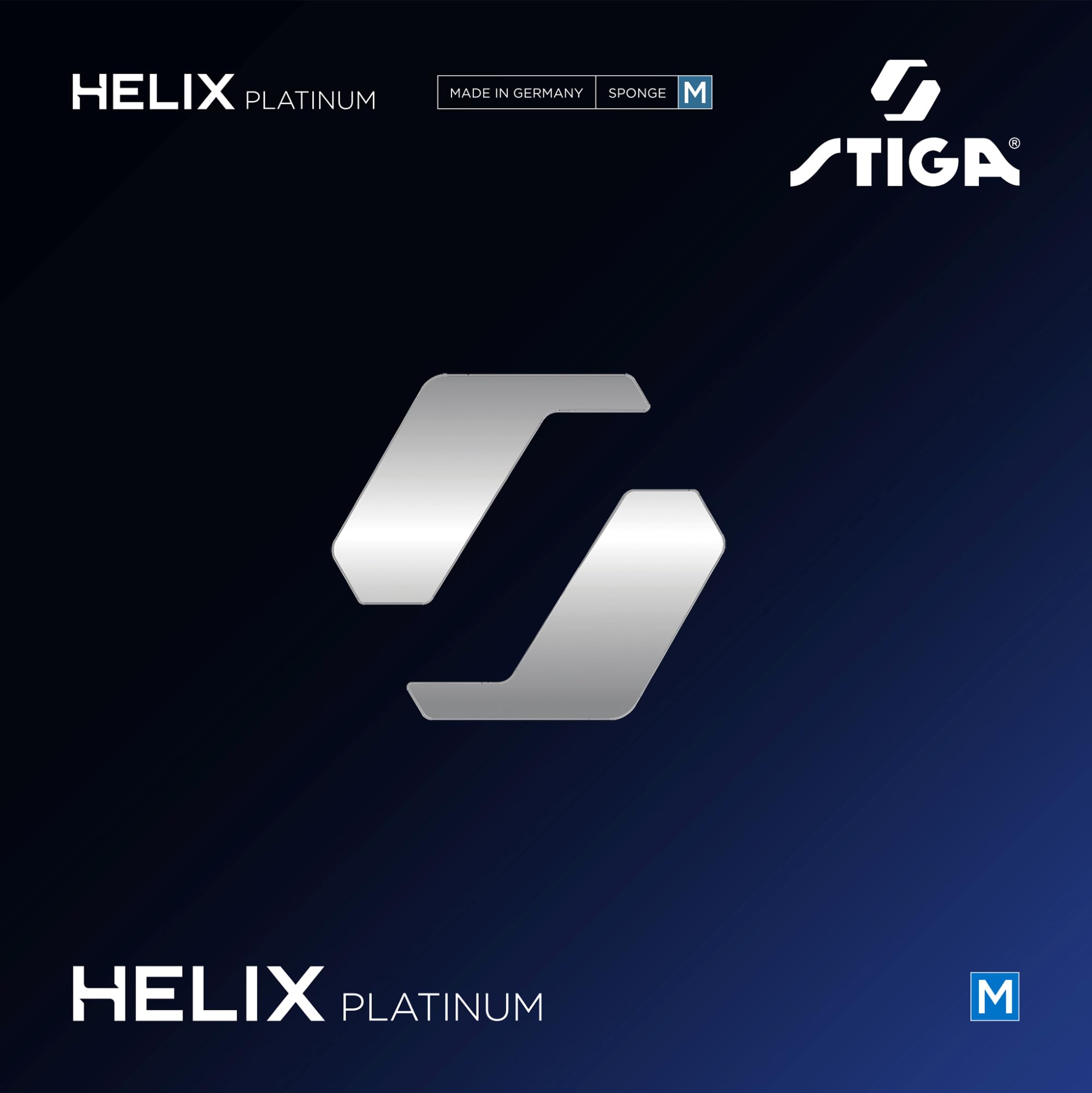 STIGA Helix Platinum M Red 2.2 – Premium-quality table tennis rubbers for offensive, all-round players; medium-hard 47.5 ° sponge