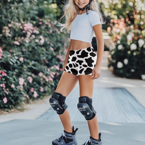 Girls Athletic Shorts for 5-14 Years High Waisted Biker Dance Shorts for Kids Youth Volleyball Tumbling Running4