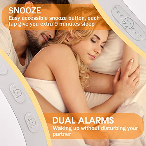 Te-Rich Sunrise Alarm Clock, Wake Up Light with FM Radio/Dual Alarm/7 Nature Sounds & Light Colors/Snooze/20 Brightness, Sleep Aid Lamp Dawn Simulator for Heavy Sleepers/Kids/Teen Girls Boys Bedrooms