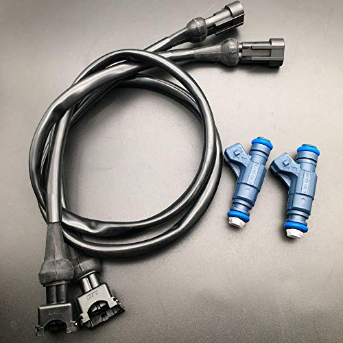 image for LIZAPUS SET OF 2 Fuel Injector with Pigtail Harness Compatible with Po