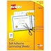 Avery Self-Adhesive Laminating Sheets, 9" x 12", Permanent Adhesive, 10 Clear Laminating Sheets (73603)