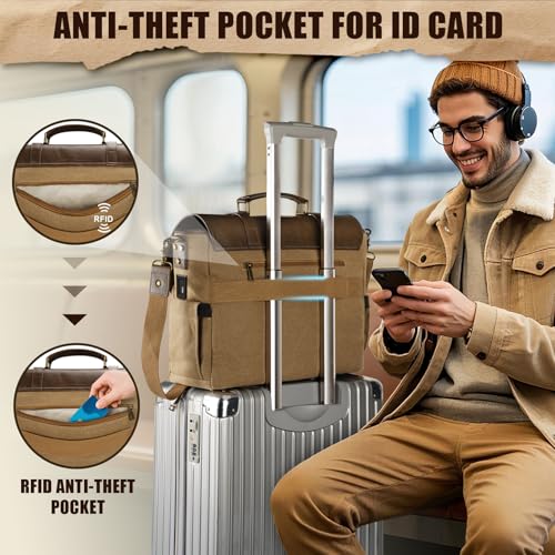 MATEIN Vintage USB Charging Messenger Bag