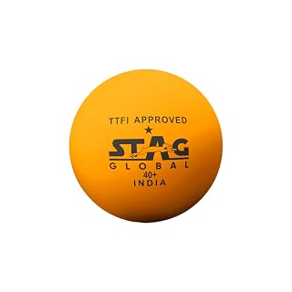 STAG High Performance 1 Star Orange Table Tennis (T.T) Balls| Advanced 40+mm Ping Pong Balls for Training, Tournaments and Recreational Play| Durable for Indoor/Outdoor Game - Orange Pack of 30